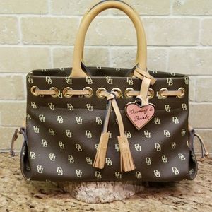 SOLD Dooney & Bourke mini signature tassel handbag